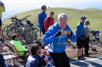 Getting ready to take a picture of the picture-taker at the false summit of Sierra Rd.
