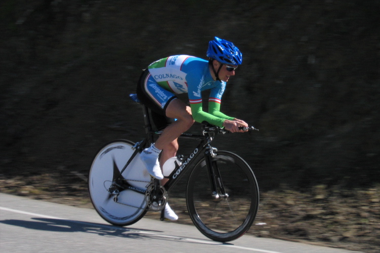 A Navigators rider crests Bailey Rd.