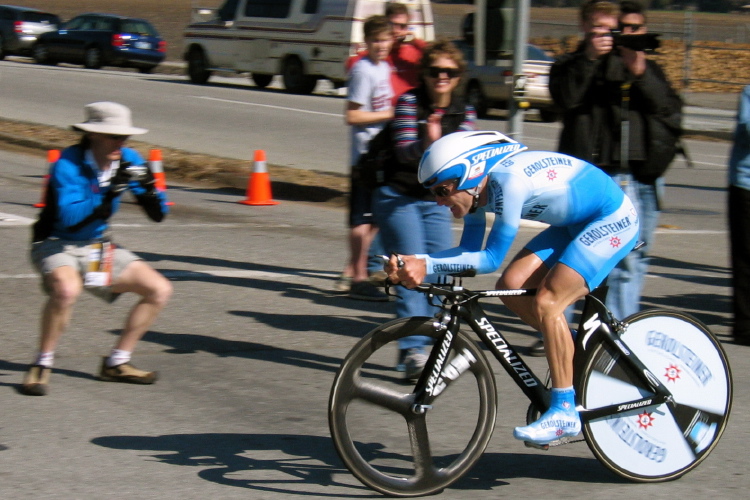 Levi Leipheimer at Bailey Rd. and Santa Teresa Blvd.