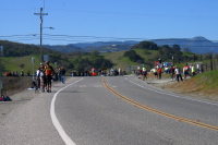 Crowd at Bailey Rd. and McKean Rd.
