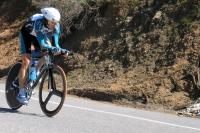 A Health Net rider crests Bailey Rd.