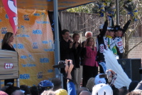 (l to r): Bobby Julich (3rd), Floyd Landis (1st), and David Zabriskie (2nd)