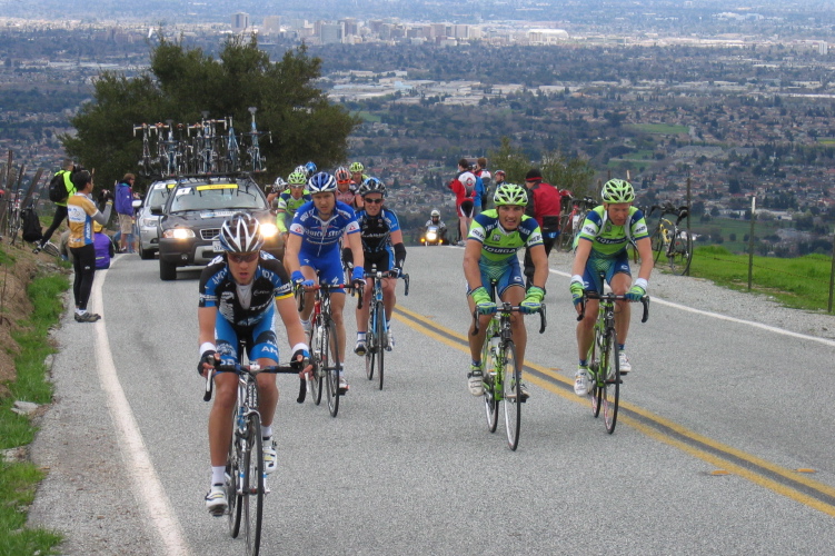More racers climbing Sierra Rd.