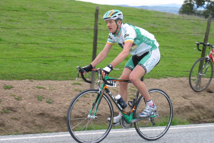 David McCann climbs Sierra Rd.