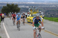 Christophe Laurent climbs Sierra Rd.