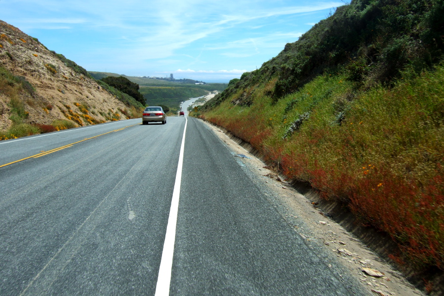On the plunge to Scott Creek.