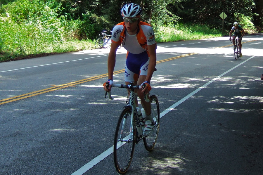 A Rabobank and Kelly Benefits rider come by.