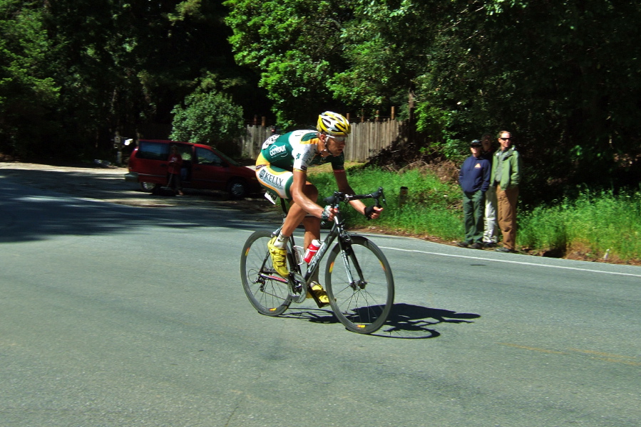 Reid Mumford flies down Empire Grade.