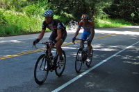 Dominique Rollin leads Thomas Peterson.