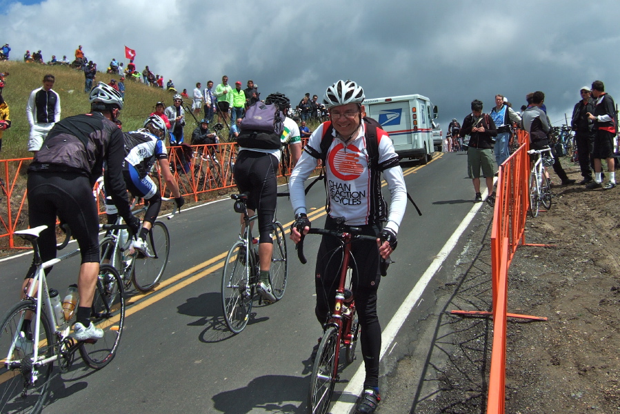 Mike Jacoubowsky on his Bike Friday