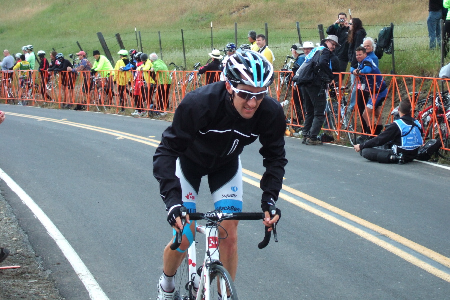 An unidentified Team Spidertech C10 rider