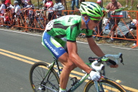 Peter Sagan climbs alone.