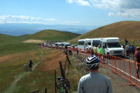 And now, a huge traffic jam of shuttle buses