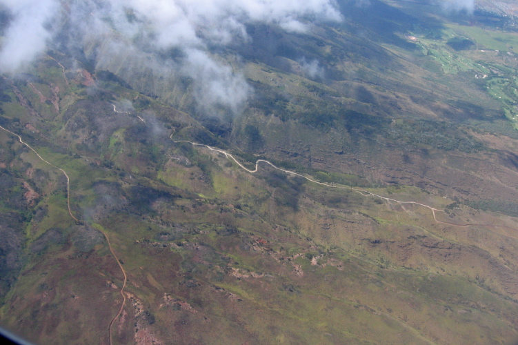 Trail up Puu Hona and Puu Moe.