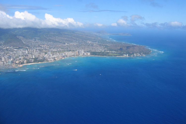 Waikiki (left) and Diamondhead (right).