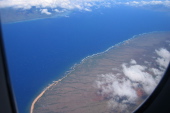 Passing over the Island of Lana'i.
