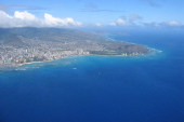 Waikiki (left) and Diamondhead (right).