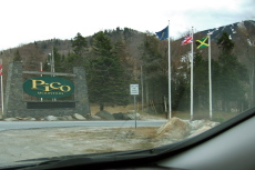 Passing Pico Mountain ski resort