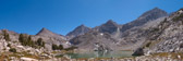 (l to r): Pyramid Peak (12866ft), Bear Creek Spire (13720+ ft), Pip-squeak Spire (13268ft), and Mt. Dade (13600ft).  The Hourglass is the chute between Pip-Squeak Spire and Mt. Dade.