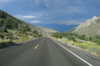 Coasting down CA168 toward Bishop.