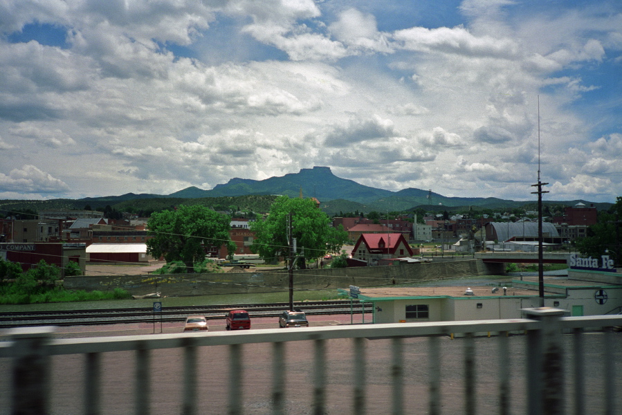 Fischer Peak and Trinidad Santa Fe depot.