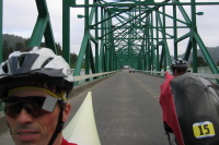 Bill and Ron on the Murphy Memorial Bridge.  (140ft)