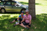 Carrie Rose (l) and Randall Braun at AW Way Park. (170ft)