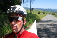Climbing the last hill on Mattole Rd. before the Lost Coast. (400ft)