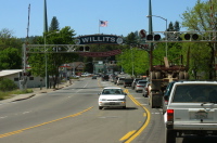 Traffic jam in Willits