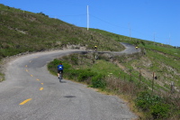 A couple short, steep pitches.  (650ft)