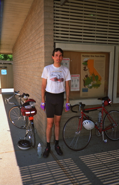 Bill at I-5 rest stop at Gustine.