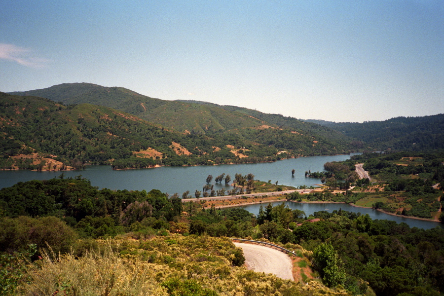 A full Lexington Reservoir from Montevina Rd.