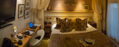This nicely-appointed room is on the top floor of the facility, and features excellent wi-fi.