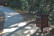 The Sunrise Trail starts off with a smooth layer of asphalt.