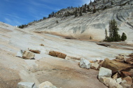 Returning to the bottom of the Tenaya Slide