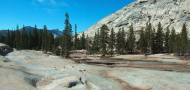 After a while the creek passes over more granite and less dirt.