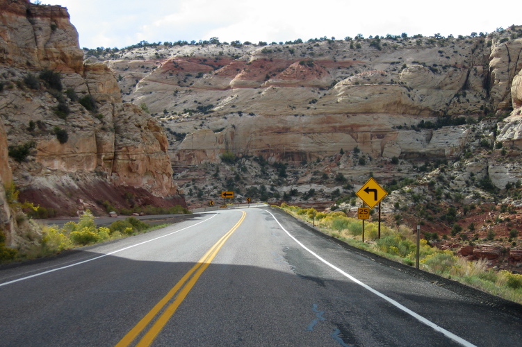 UT12 descending into Calf Creek Canyon.