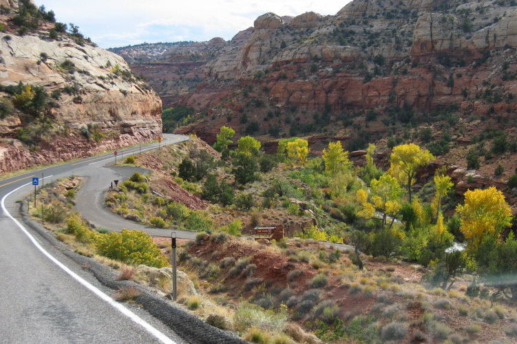 Passing by the Calf Creek Recreation Area.