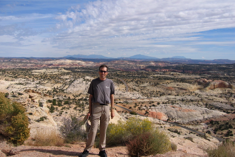 Bill at roadside viewpoint on UT12.