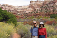 David and Kay on hike to Lower Calf Creek Falls.