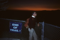 David at the end of the trail near the lodge at the Bridalveil aerial tram
