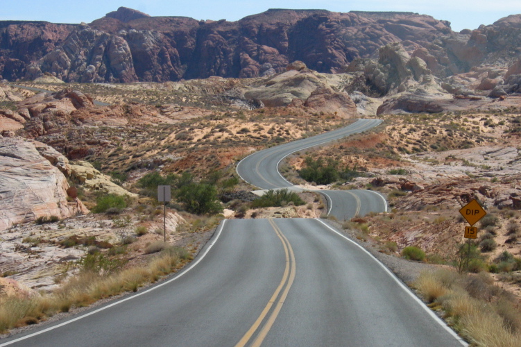 Dips on the scenic drive, Valley of Fire State Park.