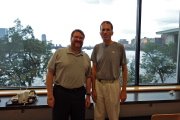 Len and Bill in the Riverfront Cafe