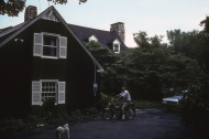 David tries out a moped.