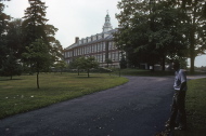 David visits his old junior high school, Darien Junior High School.