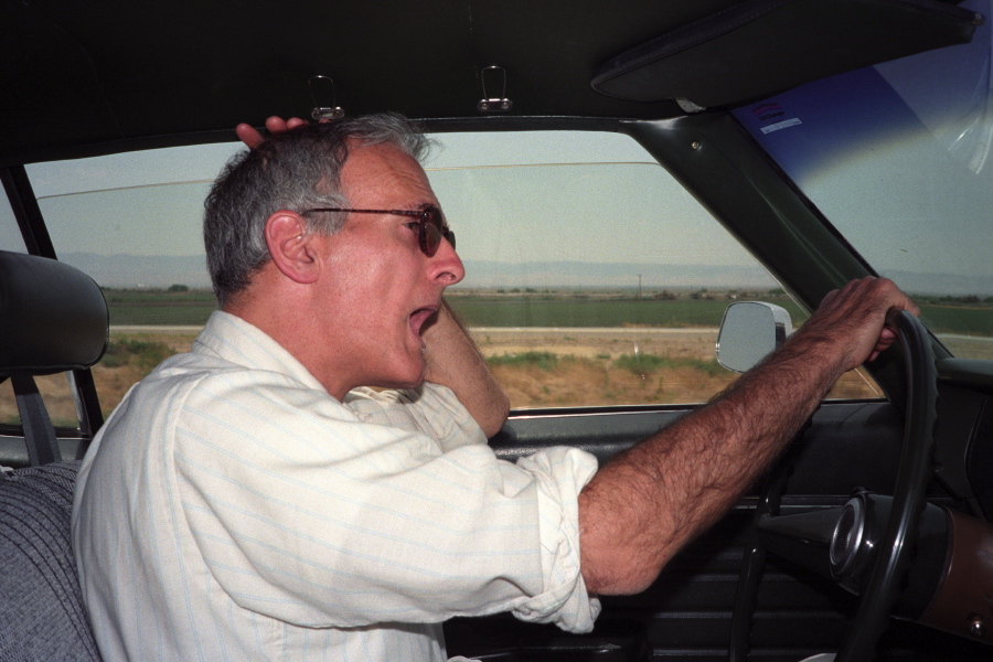David drives the Buick home on I-5.