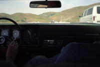 Driving up I-5 near Gorman, CA.