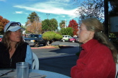 Laura and Kay in discussion