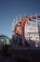 The photo I took of the rollercoaster that actually does not include Len and Lisa.