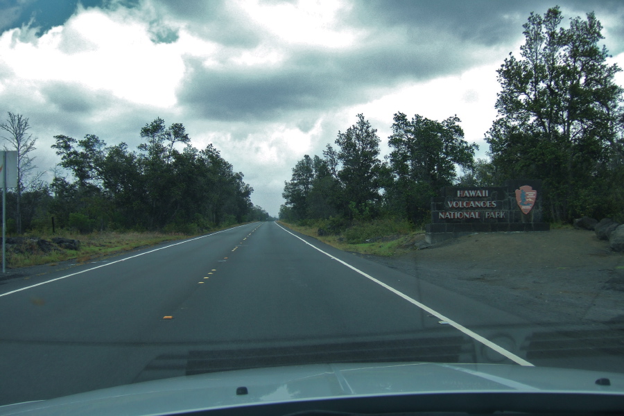 Entering Volcanoes National Park on HI11